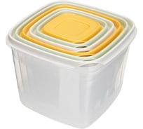 Комплект контейнеров для продуктов Phibo CLEVER 6 шт., 0,12 л + 0,25 л + 0,45 л + 0,75 л + 1,2 л + 2,0 л, Микс 1 433160518