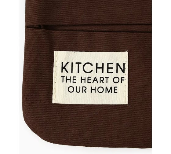 Кухонный набор Этель Kitchen, коричневый, варежка-прихватка 18x29 см, прихватка 19x19 см 7866008