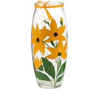 Ваза с ручной росписью Волшебная страна Оранжевые цветы, 23.5 см 007030