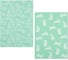 Набор полотенец Этель Hares & leaves 40x60 см 2 шт, цвет зеленый, 100% хлопок 9085209 1