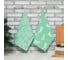 Набор полотенец Этель Hares & leaves 40x60 см 2 шт, цвет зеленый, 100% хлопок 9085209 9