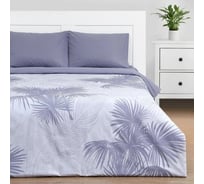 Комплект постельного белья Этель двуспальный Palme 175х215 см, 200х220 см, 50х70 см - 2 шт, поплин 9355425
