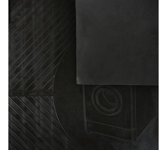 Резиновый антивибрационный коврик VORTEX  62x65x0,7 см, черный 24258