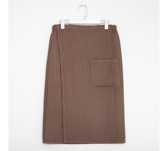 Полотенце вафельное банное Этель "Boho" килт, 75*145 см, мокко, 100% хлопок, 290 г/м2 6243532