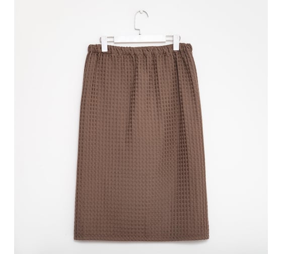 Полотенце вафельное банное Этель "Boho" килт, 75*145 см, мокко, 100% хлопок, 290 г/м2 6243532
