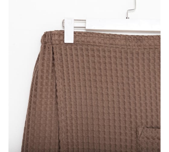 Полотенце вафельное банное Этель "Boho" килт, 75*145 см, мокко, 100% хлопок, 290 г/м2 6243532