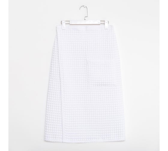 Полотенце вафельное банное Этель "Boho" килт, 75*145 см, белый, 100% хлопок, 290 г/м2 6243502 1