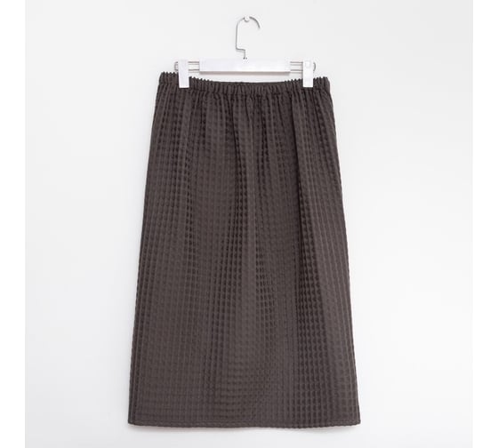 Полотенце вафельное банное Этель "Boho" килт, 75*145 см, светло-серый, 100% хлопок, 290 г/м2 6243530