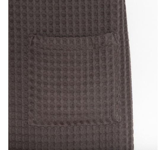 Полотенце вафельное банное Этель "Boho" килт, 75*145 см, светло-серый, 100% хлопок, 290 г/м2 6243530