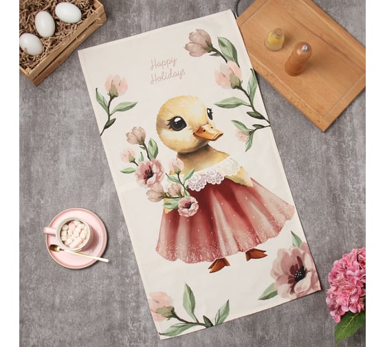 Полотенце кухонное Этель "Happy Holidays" 40x70 см, 100% хлопок, 190 г/м2 10226827