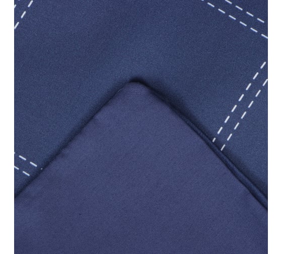 Комплект постельного белья Этель дуэт, Cage: dark blue, 143*215-2 шт, 215*240, 50*70+3-2 шт, мако-сатин, 114 г/м2 10060111