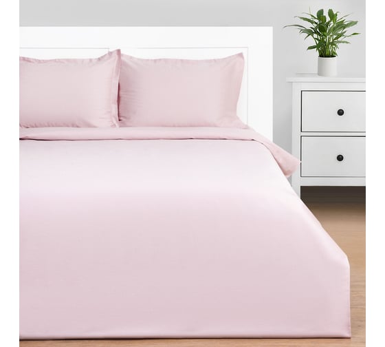 Комплект постельного белья Этель дуэт, Pink rose 143*215-2 шт, 215*240, 50*70+3-2 шт, мако-сатин, 114 г/м2 9144549 1