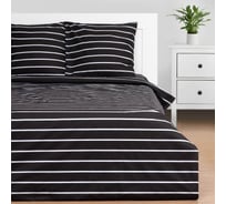 Комплект постельного белья Этель евро, Black stripes 200*217 см, 220*240 см, 70*70 см-2 шт, 100% хлопок, поплин 6632187