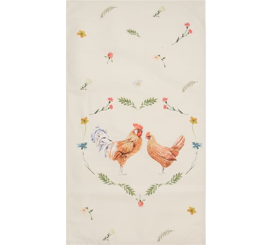 Полотенце Этель Hen love 40x73 см, 100% хлопок, саржа 190 г/м2 10226797