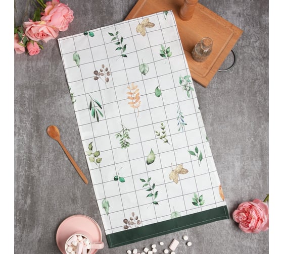 Полотенце Этель Flora (вид 2) 40x73 см, 100% хлопок, саржа 190 гр/м2 7561823