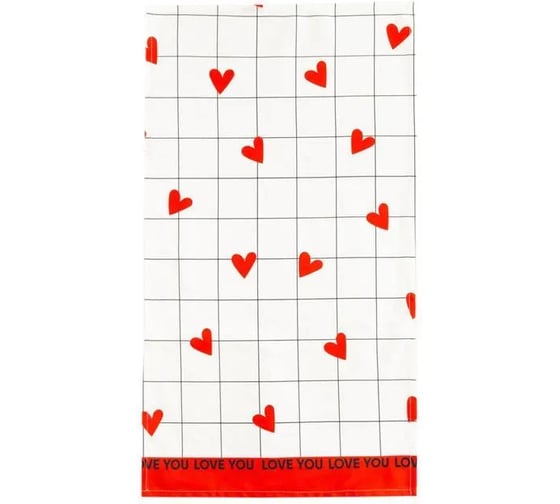 Полотенце Этель Love is 40x73 см, 100% хлопок, саржа 190 г/м2 5376673 1