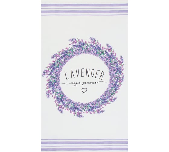 Полотенце Этель Lavander 40x73 см, 100% хлопок, саржа 190 г/м2 10111211 1