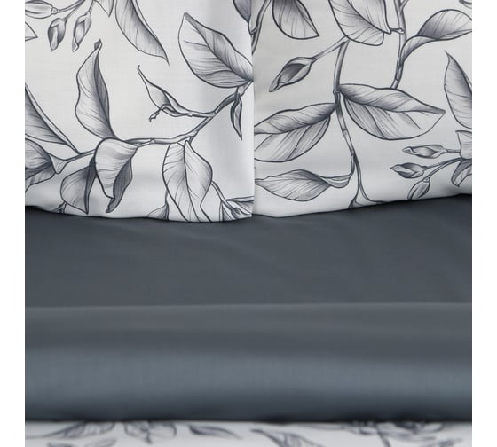 Комплект постельного белья Этель Magnolia евро, 200х217 см, 220х240 см, 50х70 см -2 шт., мако-сатин 114 г/м2 9355454