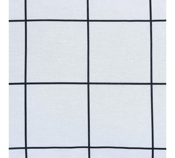 Комплект постельного белья Этель Клетка 1.5 спальное, белый, 143х215, 150х214, 50х70 см-2 шт., бязь, 125г/м2 9355716