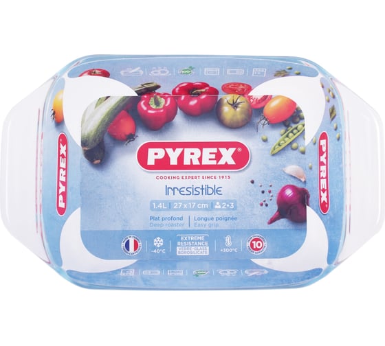 Блюдо для запекания и выпечки PYREX IRRESISTIBLE 27x17 см, прямоугольное 406B000/7046