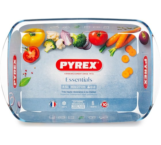Блюдо для запекания и выпечки PYREX SMART COOKING 40x27x7 см, прямоугольное 240B000/6146 1