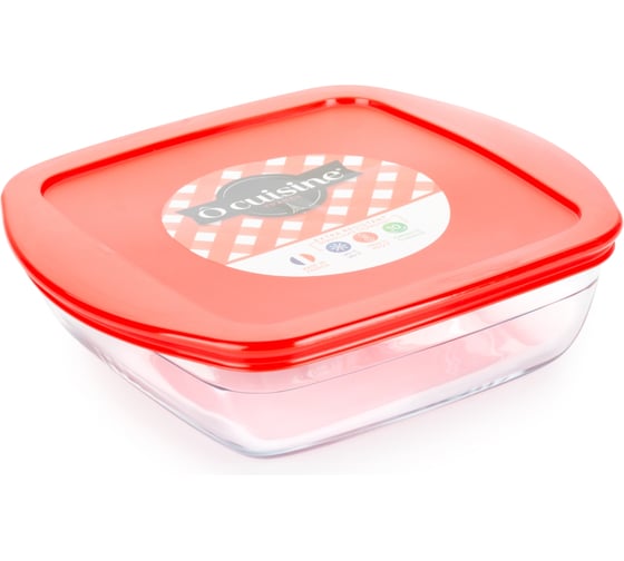 Блюдо для запекания и выпечки PYREX O CUISINE 20x17x5.5 см, с крышкой, квадратное 211PC00/1046