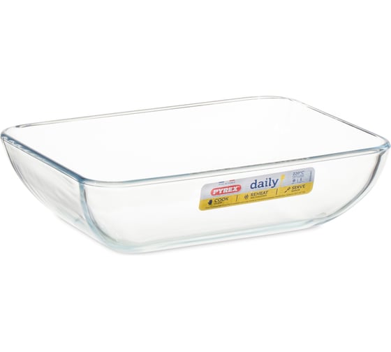 Блюдо для запекания и выпечки PYREX DAILY 22x17x6 см, прямоугольное 342B000/3049 1