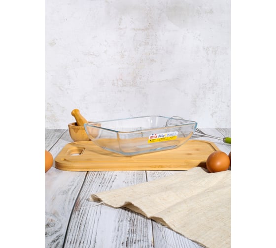 Блюдо для запекания и выпечки PYREX DAILY 22x17x6 см, прямоугольное 342B000/3049