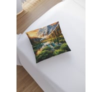 Наволочка декоративная JoyArty на молнии, чехол на подушку Восход в горах 45x45 см sl_sd1044