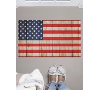 Коврик придверный в прихожую JOYARTY с принтом "Флаг США на вагонке", 45х75 см door_10165