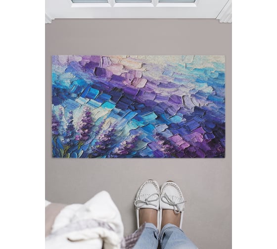 Коврик придверный в прихожую JOYARTY с принтом "Красочные мазки", 45х75 см door_sd1925 1