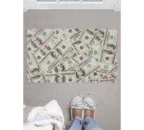 Коврик придверный в прихожую JOYARTY с принтом "Банкноты", 45х75 см door_78097