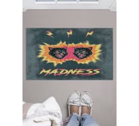 Коврик придверный в прихожую JOYARTY с принтом "Агрессивные коты", 45х75 см door_419766