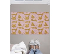 Коврик придверный в прихожую JOYARTY с принтом "Забавные леопарды", 45х75 см door_385251