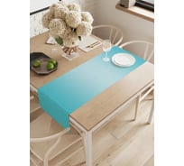 Дорожка водоотталкивающая на стол JoyArty Бирюзовый переход 145x40 см ptt_23540