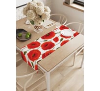 Дорожка водоотталкивающая на стол JoyArty В окружении маков 145x40 см ptt_11363