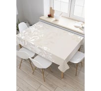 Прямоугольная водоотталкивающая скатерть JoyArty на стол Веточки в бутах 120x145 tcox_27898_120x145