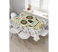 Прямоугольная водоотталкивающая скатерть JoyArty на стол Мексиканский сахарный череп 120x145 tcox_7289_120x145