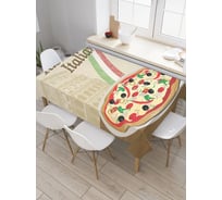 Прямоугольная тканевая скатерть на стол JoyArty с рисунком Пицца в Италии 120 на 145 см tc_67604_120x145