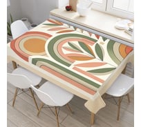 Прямоугольная тканевая скатерть на стол JoyArty с рисунком Сухоцветы в квадрате 120 на 145 см tc_429424_120x145