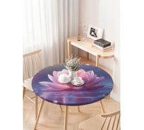 Скатерть на кухонный стол JoyArty Космический лотос, круглая на резинке, диаметр 75-100 см, серия 8 марта frtc_430094_120x120