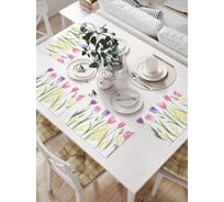 Салфетки на стол для сервировки JoyArty прямоугольные, плейсмат "Цветы весны", 32x46 см, в комплекте 4шт., серия 44993 np_422932