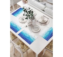 Салфетки на стол для сервировки JoyArty прямоугольные, плейсмат "Иллюстрированные волны", 32x46 см, в комплекте 4шт. np_32813