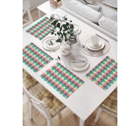 Салфетки на стол для сервировки JoyArty прямоугольные, плейсмат "Иммитация аргайла", 32x46 см, в комплекте 4шт. np_28924