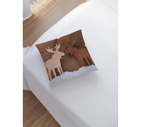 Наволочка декоративная на молнии, чехол на подушку JoyArty "Пара лосей” 45x45 см sl_23358