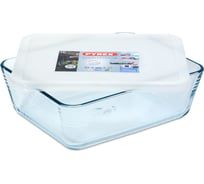 Форма для запекания и выпечки PYREX COOK and FREEZ с крышкой, 4 л, 27x22x9 см, прямоугольная 244P000