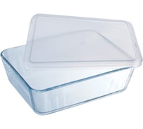 Форма для запекания и выпечки PYREX COOK and FREEZ с крышкой, 0.8 л, 19x14x5 см, прямоугольная 241P000