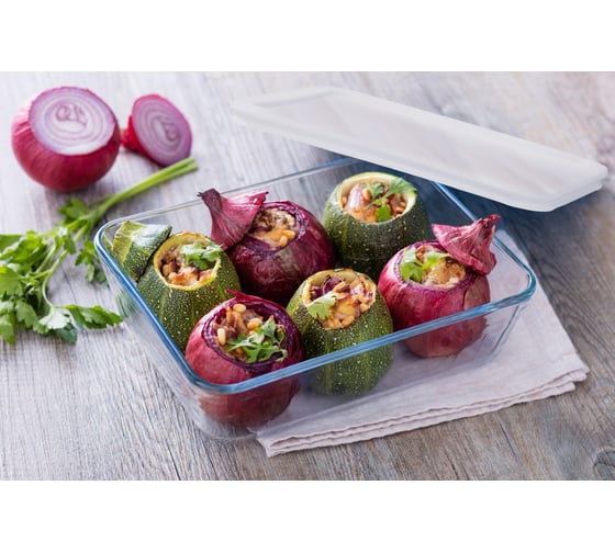 Форма для запекания и выпечки PYREX COOK and FREEZ с крышкой, 0.8 л, 19x14x5 см, прямоугольная 241P000