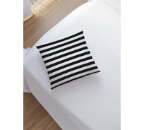 Декоративная наволочка на молнии JoyArty Горизонтальный контраст полос 45x45 см sl_94528