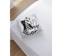 Декоративная наволочка на молнии JoyArty Шахматный король 45x45 см sl_84802